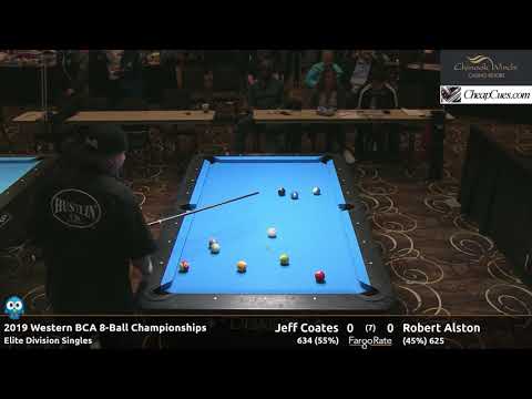 Jeff Coates vs Robert Alston - Elite Singles - 2019 Western BCA 8-Ball Championship