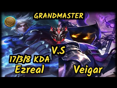 Pilter (EZREAL) vs VEIGAR - 17/3/8 KDA BOTTOM ADC GAMEPLAY - EUW Ranked GRANDMASTER