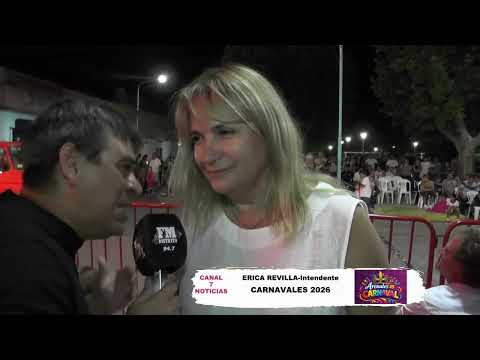 EXCELENTES CARNAVALES 2026 EN GRAL.ARENALES.-ERICA REVILLA Intendente