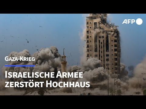 Israelische Armee zerstört Hochhaus in der Stadt Gaza | AFP