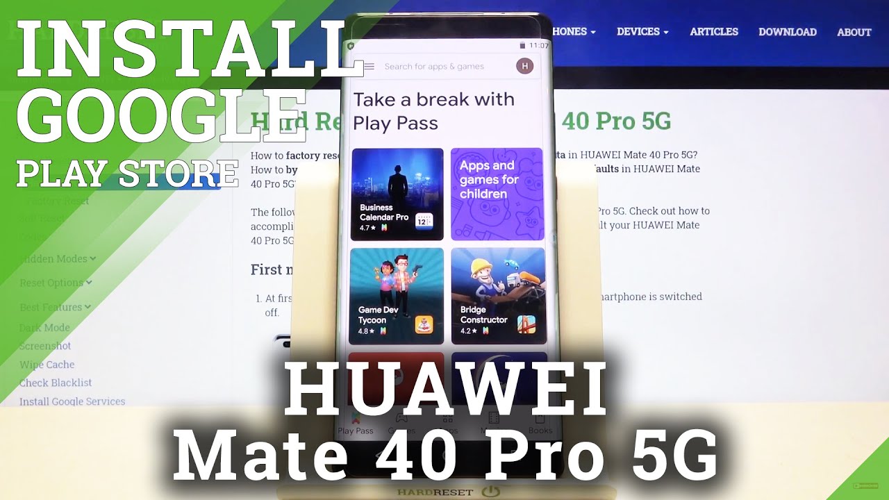 Google Services on Huawei Mate 40 Pro 5G - Alternative Method to Use Play Store