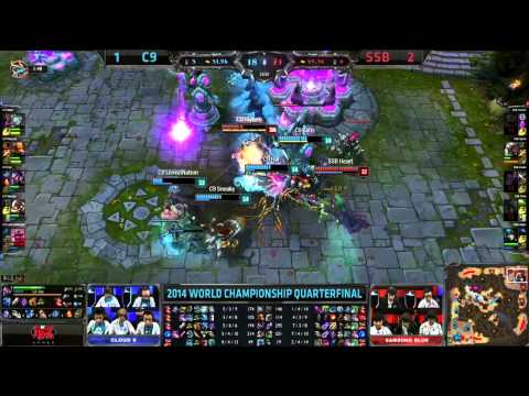 EPIC CLOSE ENDING! | Cloud 9 vs Samsung Blue Game 4 | LoL World Championship 2014