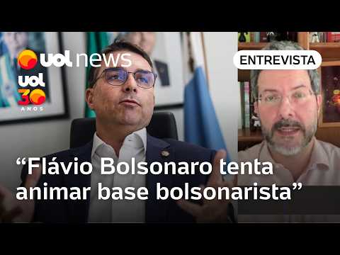 Flávio Bolsonaro tenta fazer discurso radicalizado para animar sua base, avalia professor