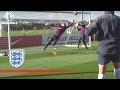 Agility practice with England's goalkeepers (Extended) | Inside training