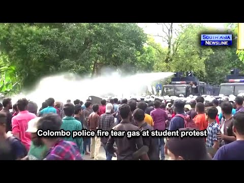 Colombo police fire tear gas at student protest