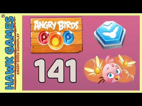 Angry Birds Stella POP Bubble Shooter Level 141 - Walkthrough, No Boosters