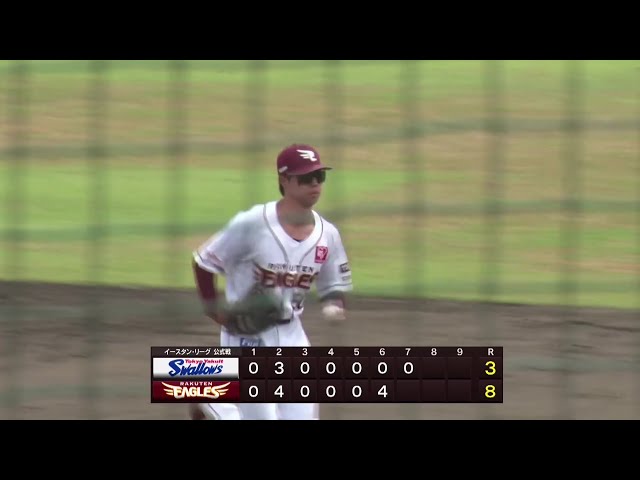 【ファーム】華麗な守備を披露!! イーグルス・武藤敦貴 前に落ちそうな打球をスライディングキャッチ!! 2025年7月26日 東北楽天ゴールデンイーグルス 対 東京ヤクルトスワローズ