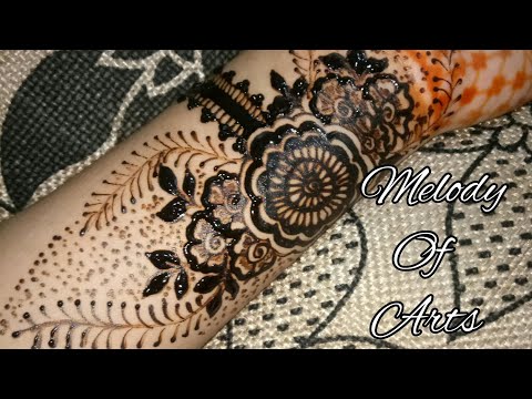 Beautiful Floral Bracelet Tattoo Design||Cute Mehndi Tattoo By Melody Of Arts