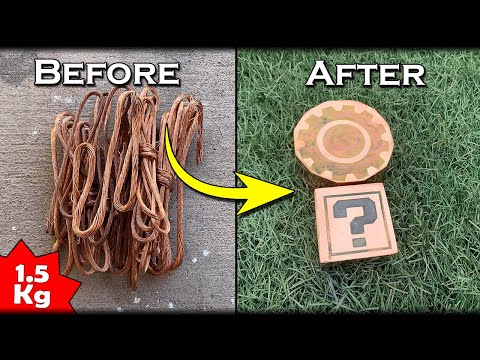 Casting A Copper Gear & Mystery Box Ingot From Scrap Metal - Mystery Copper Melt & Etch