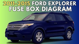 Fusebox location & diagrams: (2011/2012/2013/2014/2015) Ford Explorer #fuseboxdiagram