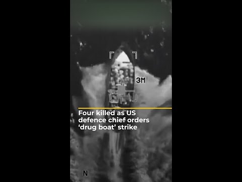 Four killed in ‘drug boat’ attack ordered by US defence chief | AJ #shorts
