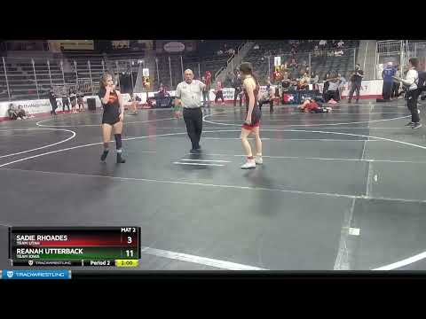 106 Lbs Quarterfinal - Reanah Utterback, Team Iowa Vs Sadie Rhoades, Team Utah 6f1e
