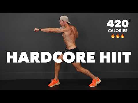 30 Min Hardcore HIIT Burn 420+ Calories! (No Equipment & No Repeats)