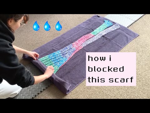 how I blocked this scarf💧