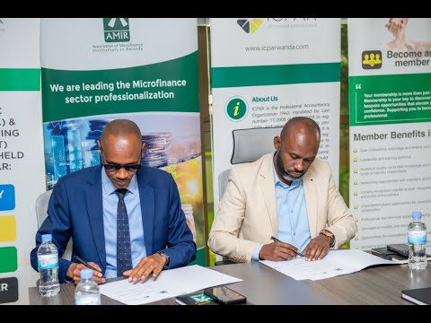 AMIR and ICPAR signed a partnership to enhance Professionalism in Microfinance Sector in Rwanda