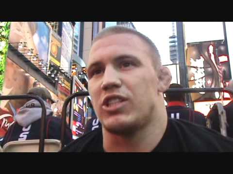 Jake Varner after win at USA v Russia dual in Times Square