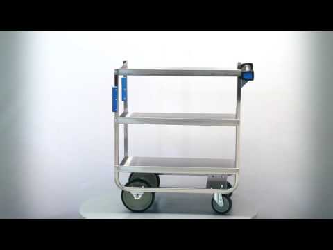 Lakeside 722 Stainless Steel 3 Shelf Utility Cart w/ Shelf Size 27" x 18" - 700 lb. Capacity 4 image