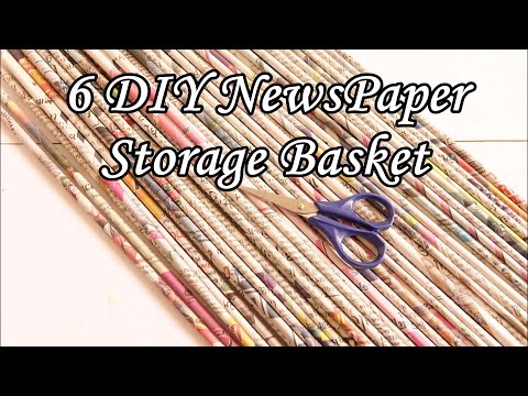 6 DIY Newspaper Craft | NewsPaper Storage Basket | Best out of Waste Craft Ideas Video