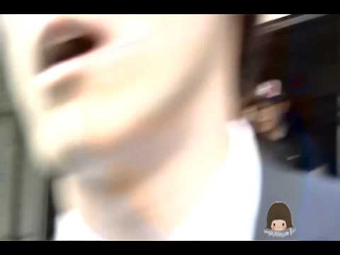 120518 BEAST's JunHyung leaving MuBank after performing 'Good Boy'