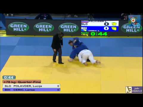 Judo 2014 European Championships Montpellier: Polavder (SLO) - Ceric (BIH) [+78kg] QF