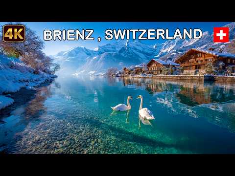 Lake Brienz in Winter 4K ❄️ | The Most Beautiful Lake in Switzerland