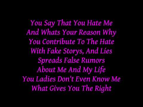 Miss Lady Pinks 'Haters' w/lyrics