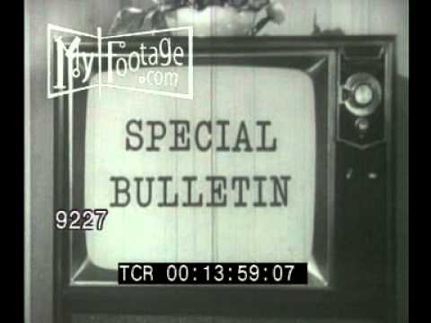 1960s TV Program Interrupted by News Bulletin