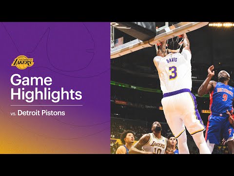 HIGHLIGHTS | Anthony Davis (24 pts, 10 reb, 3 blk) vs Detroit Pistons
