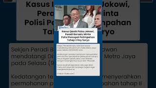 Kasus Ijazah Palsu Jokowi, Peradi Bersatu Minta Polisi Percepat Pelimpahan Tahap II Roy Suryo