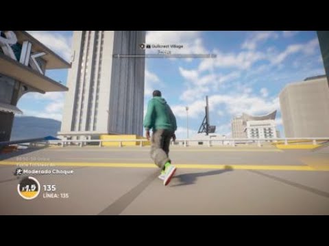 Grindando el cartel en Skate.