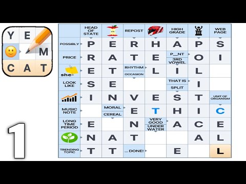 Crossword Master - Word Puzzle - Gameplay Walkthrough Part 1 All Levels 1-5 (Android & iOS)