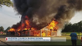 East Texas church burns down, receives outpour of support from community