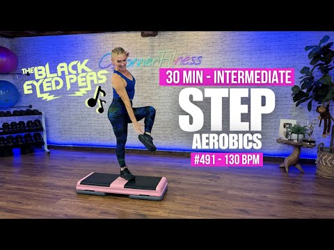 Black Eyed Peas Step Aerobics | 30 Min Intermediate Cardio Workout