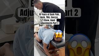 His 10-Year Pain Is Finally Reversing |Part 2| Coccyx, L5, C1, Elbow, Hand Adjustments! #shorts