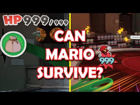 999 HP vs Scissors Boss Attack in Paper Mario The Origami King | CAN MARIO SURVIVE SCISSORS' ATTACK?