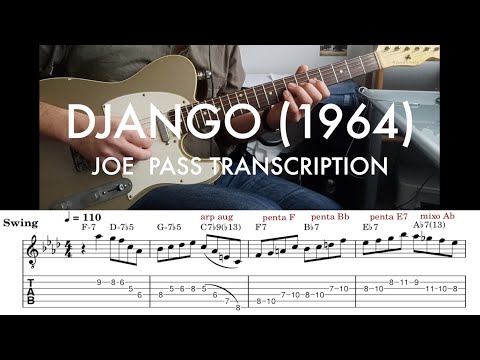 Django - Joe Pass transcription (tab & analysis)