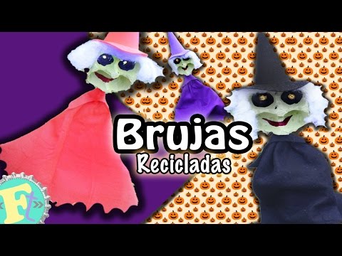 Aterradoras Brujas recicladas para Halloween //Floritere