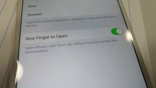 iOS 10 "Rest Finger to Open" setting for fingerprint scanner to unlock w/o pressing Home button