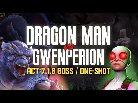Dragon Man vs. Gwenperion (Act 7.1.6 Boss) | ONE-SHOT | Marvel Contest of Champions