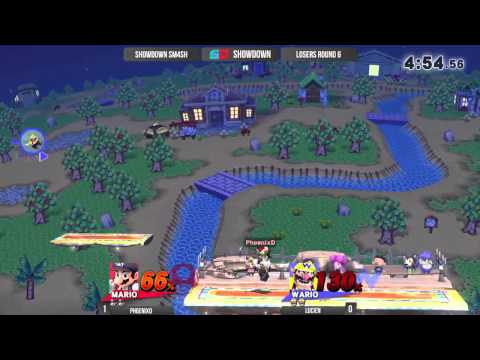 Showdown Sm4sh #3 - Losers Round 6: PhoenixD (Mario) vs Lucien (Sheik/Wario)