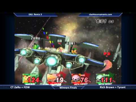 E4U Remix 3 - CT ZeRo + FOW vs Tyrant + Rich Brown - Winners Finals - SSBB