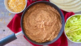 4 Ingredients to Enhance Canned Refried Beans (How to make canned refried beans taste better)!