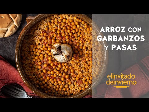 {Arroz al horno} con garbanzos y pasas