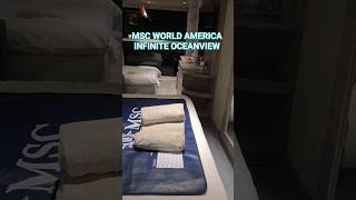 Infinite Oceanview Cabin Tour on MSC WORLD AMERICA! #travel #cruise #vacation #shorts #roomtour