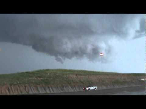Large Rotating Wall Cloud W/Multiple Vortices