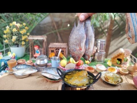 SMALL FISH | Yummy Miniature Blooming Fish Fried Recipe 🐟 Cooking Mini Food In Miniature Kitchen -