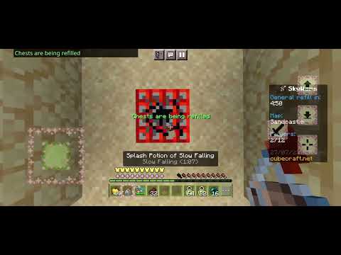 CubeCraft SkyWars: Normal difficulty TNT vs. Full Protection 4 Netherite Armour.