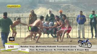 Balahar Vinju (Bathinda) Kabaddi Tournament 20 Jan 2017