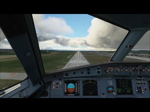 Flight Simulator 2020 - Cloudy A320neo landing in Basel