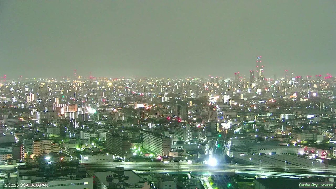 Live webcam view of Osaka Skyline Panorama